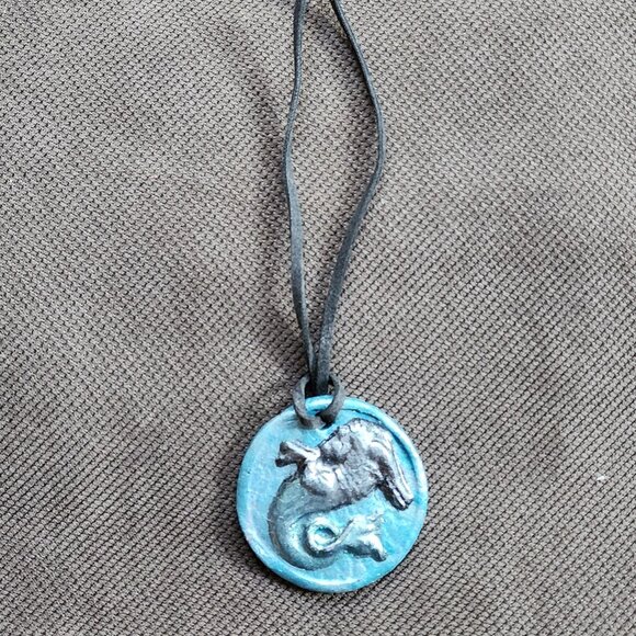 Turquoise Capricorn Pendant Necklace - Picture 7 of 11